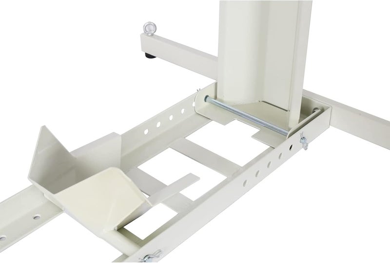 Donext Motorcycle Wheel Chock, 1800lbs Heavy-Duty Steel Stand for 15"-22" Wheels, White Trailer Motorcycle Stand with Adjustable Holes, High-Grade Steel Trailer Stand - Image 4